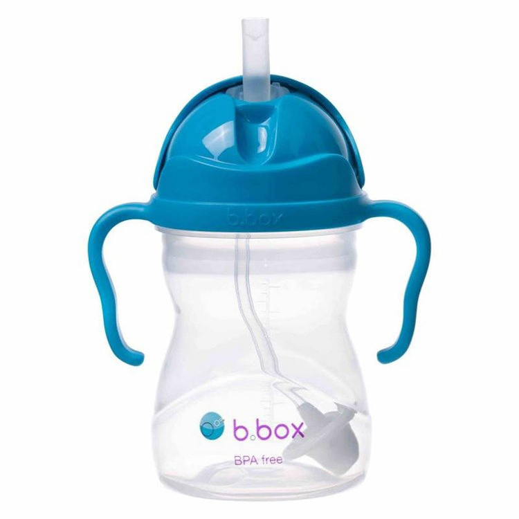 Bidon ze słomką 240 ml, kobaltowy