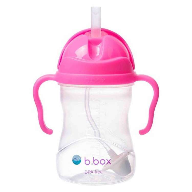Bidon ze słomką 240 ml, różowy granat