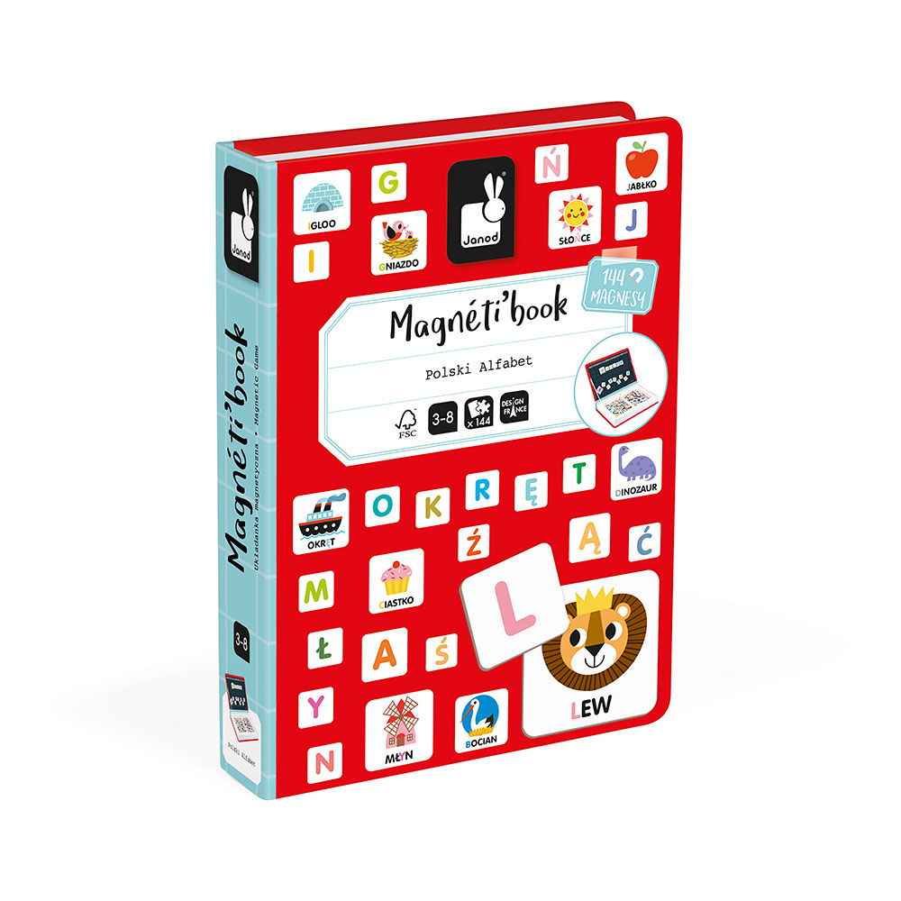 Magnetyczna układanka Polski Alfabet Magnetibook 3-8 lat