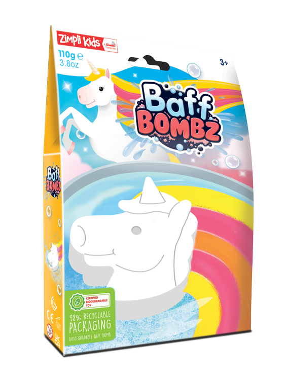 Jednorożec do kąpieli zmieniający kolor wody, Rainbow Baff Bombz, 3+
