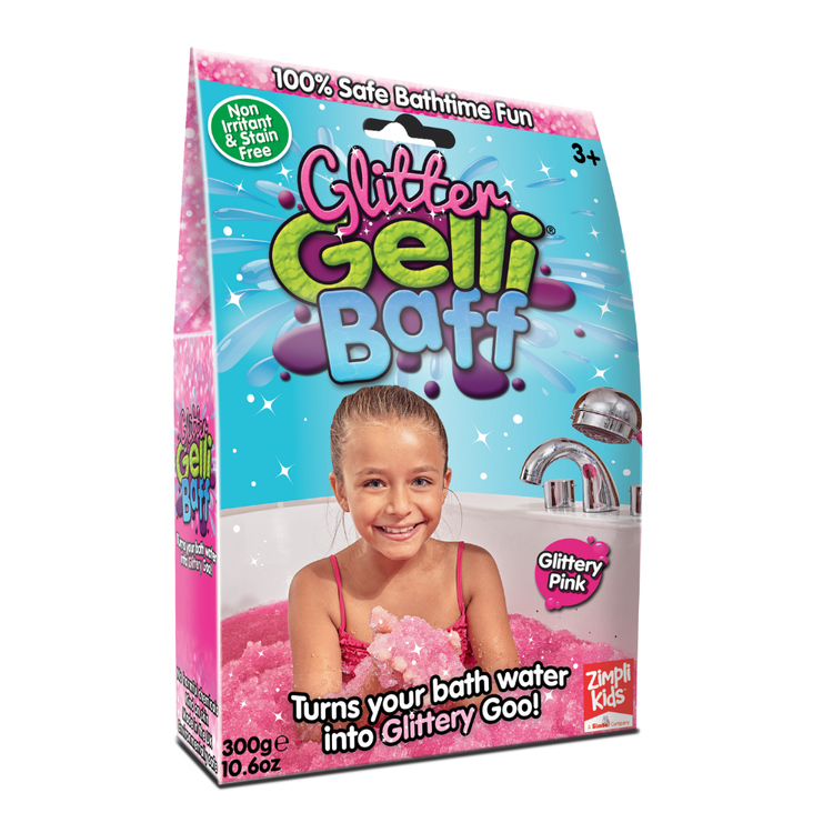 Magiczny proszek do kąpieli, Gelli Baff Glitter, różowy, 3+