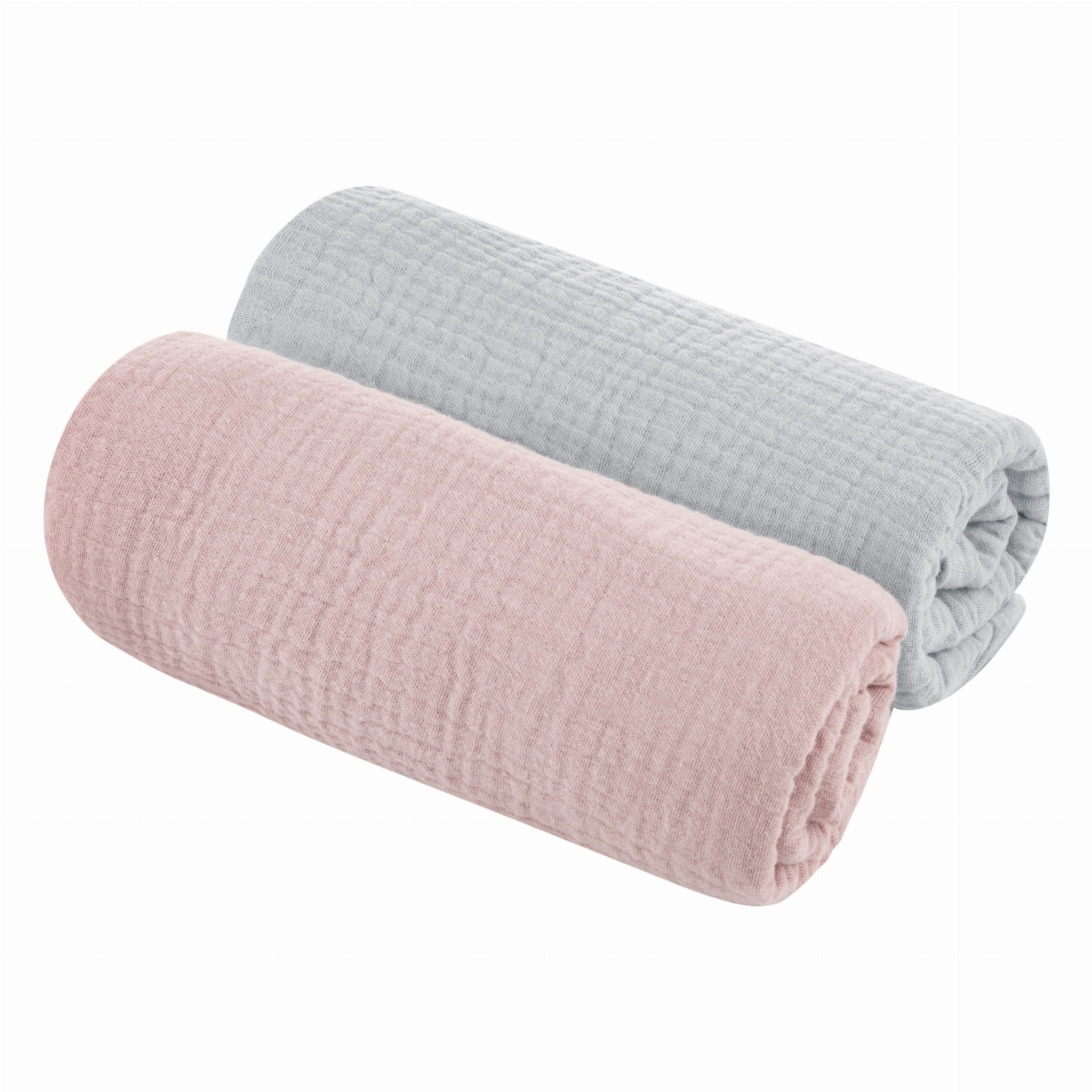 Muślinowe Pieluszki Bawełniane 2-pak: Grey/Rose