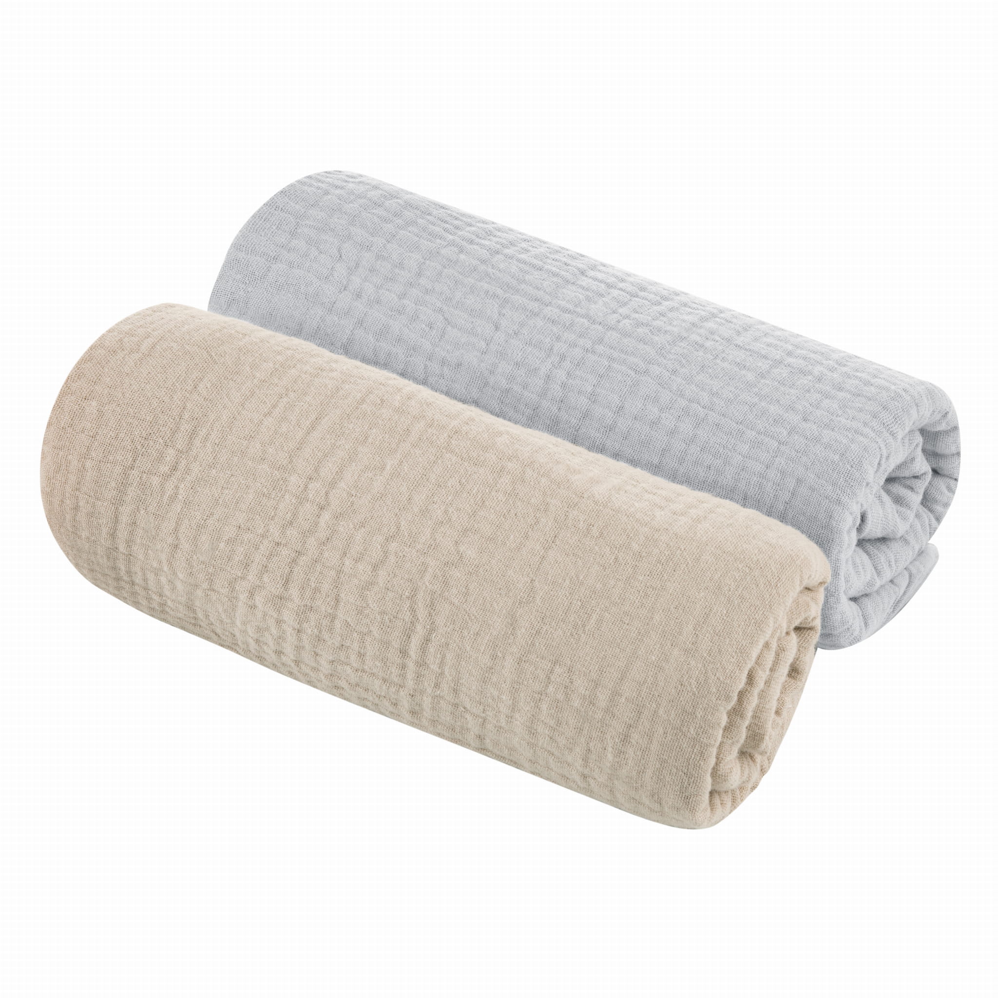 Muślinowe Pieluszki Bawełniane 2-pak: Grey/Sand