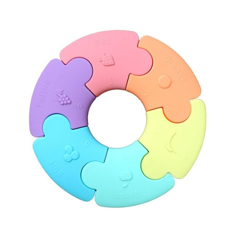 Pierwsze puzzle sensoryczne, pastelowe kółko