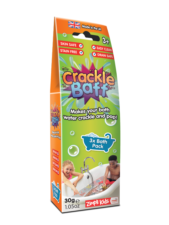 Strzelający proszek do kąpieli, Crackle Baff Colours, 3 użycia, 3 kolory, 3+