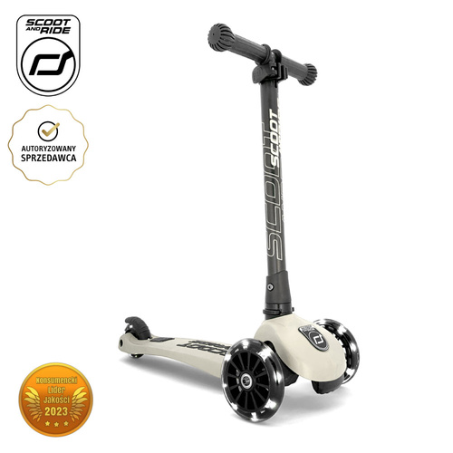 Highwaykick 3 LED Hulajnoga składana ze świecącymi kółkami 3+ Ash