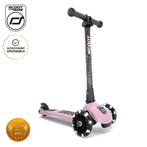 Highwaykick 3 LED Hulajnoga składana ze świecącymi kółkami 3+ Rose