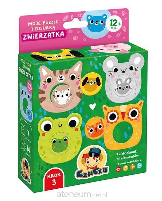 CzuCzu Moje puzzle z dziurką Zwierzątka 12m+