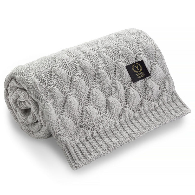 Koc bambusowy Shells Szary