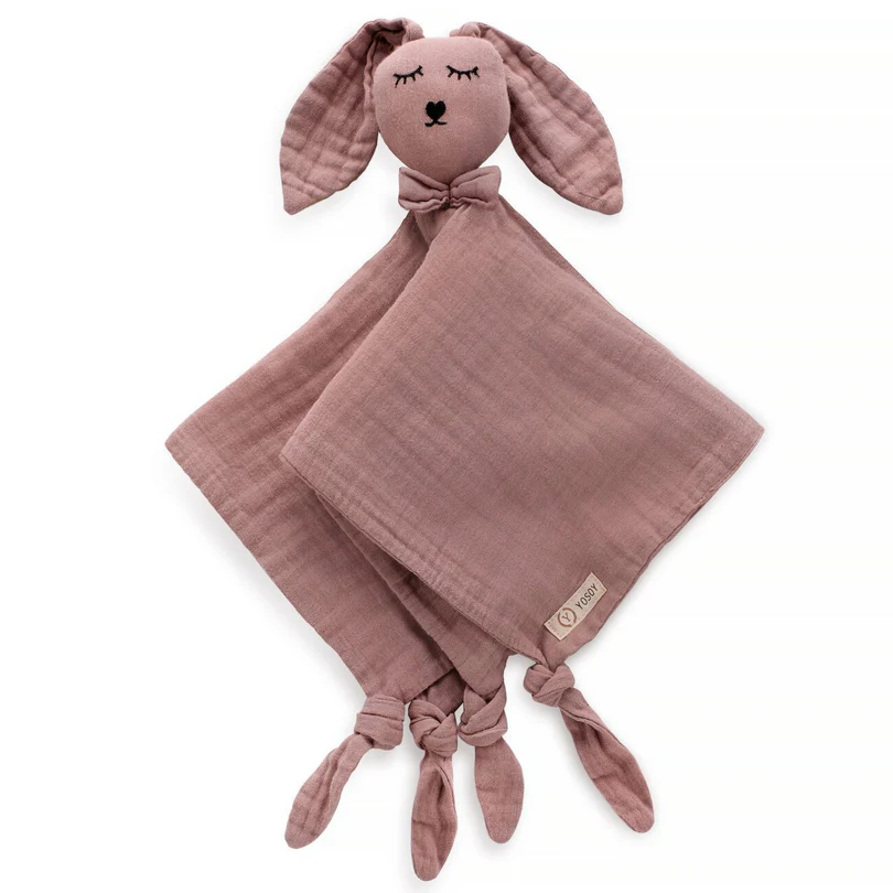 Przytulanka muślinowa Doudou Króliczek Dusty Pink
