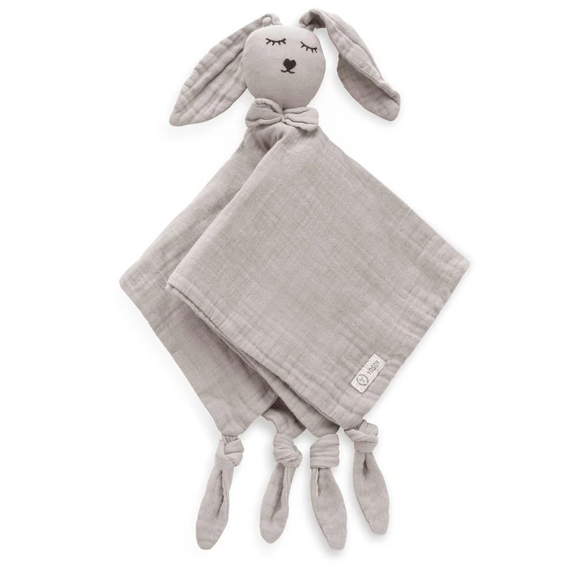 Przytulanka muślinowa Doudou Króliczek Grey