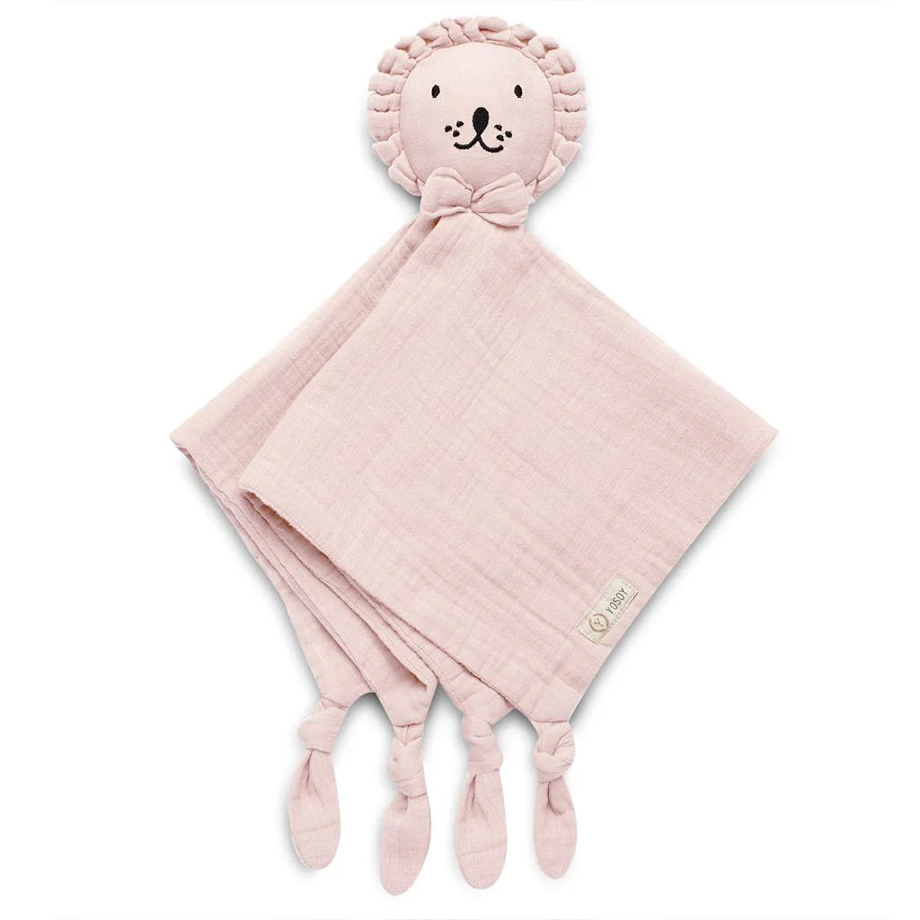 Przytulanka muślinowa Doudou Lew Powder Pink