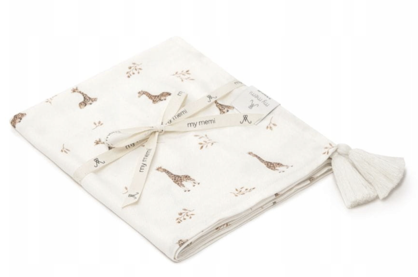 Bambusowy otulacz 100x120 - giraffes