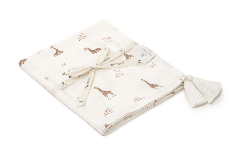 Bambusowy otulacz 75x100 - giraffes